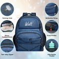 thumbnail image 4 of WOLT Healthyblue Bowling Ball Bag 2Ball Bowling Backpack with Protective Foam Padded & Shoe Compartment, 4 of 7
