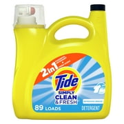 Tide Simply Refreshing Breeze, 89 Loads Liquid Laundry Detergent, 128 fl oz