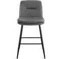 thumbnail image 7 of Dycanpo 24”H Bar Stools Set of 3, Double-Layer Upholstered, for Home Kitchen, Gray, 7 of 7