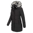 thumbnail image 3 of LUXUR Ladies With Pockets Hooded Coats Slim Fit Outdoor Thickened Jacket Black M, 3 of 4