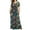 53#Black, variant on gljltg Women's Plus Printed Casual Short Sleeve Round Neck Pleated Pocket Ankle Dress, Polyester Fabric, Lightweight Breathable Summer, Daily Casual Outfit, Easy Care Washable