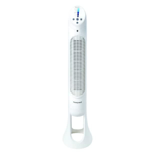 Honeywell QuietSet Ventilador de Torre Eléctrico Oscilante de 40", Potente y Silencioso de 5 velocidades con Control Remoto, Ideal para Hogar y Oficina, Blanco - HYF260W (Reacondicionado)