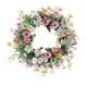 thumbnail image 3 of Guirnalda de flores, corona de margarita para decoraciones de primavera redonda de puerta en la pared corona artificial colgante de pared, 3 of 9