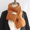 thumbnail image 4 of Bufanda cálida de otoño e invierno, bufanda cálida de cuello de invierno de color puro, 4 of 5
