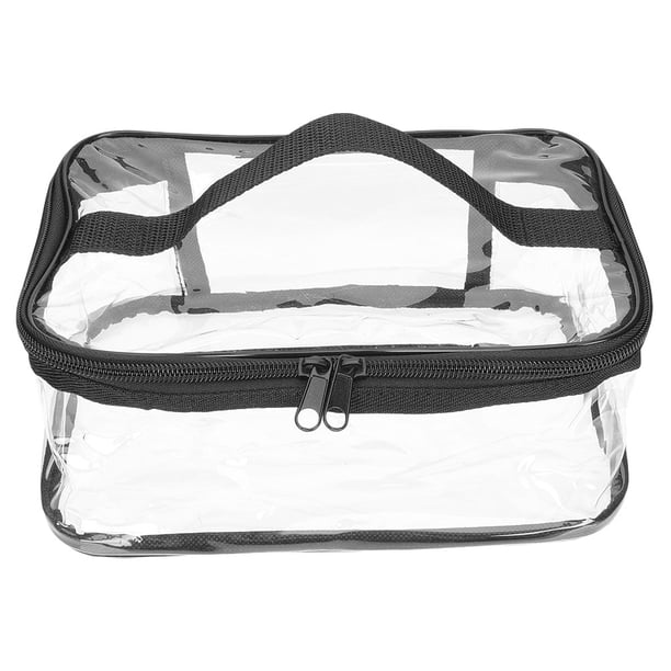 Bolsa de maquillaje de viaje Bolsa de almacenamiento cosmético transparente Bolsa de tocador portátil con asa