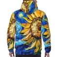 thumbnail image 7 of Lsque vintage Starry Sunflower Pattern Casual Men's Hoodie,Hooded Sweatshirt with Kangaroo Pocket,Pullover Hoodie-4X-Large, 7 of 7