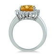 thumbnail image 2 of SZUL Women's 4 Carat Citrine and Diamond Ring in 14K White Gold, 2 of 3