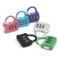 thumbnail image 4 of Color Password Padlock Cabinet Trolley Case Password Lock Backpack Fastener Lock Red, 4 of 10