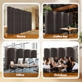 thumbnail image 6 of Jostyle Room Divider 6ft. Tall Extra Wide Extra Wide Privacy Screen, Folding Privacy Screens with Diamond Double-Weave Room dividers and Freestanding Room Dividers Privacy Screens (Espresso, 6-Panel), 6 of 16