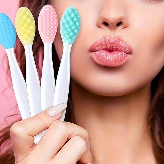 2-Pack Nose Cleansing Brushes, Dual-Texture Facial Exfoliating Tools, Soft Silicone Scrubber for Blackhead Removal, Deep Pore Cleansing & Smooth Skin Care