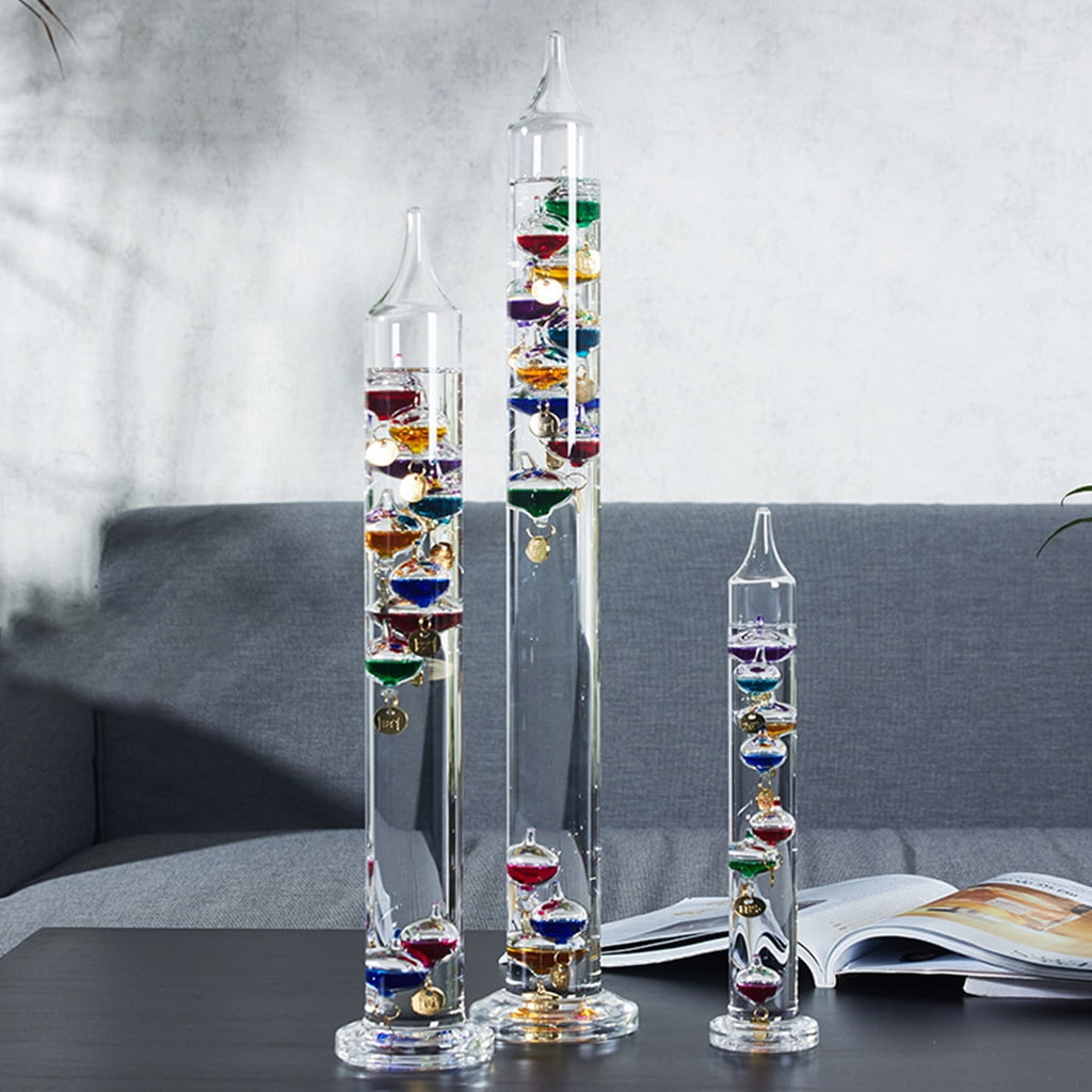 heilonglu Termómetro Galileo de esferas multicolor con forma de bola de oscilación para decoración de mesa de oficina y hogar 