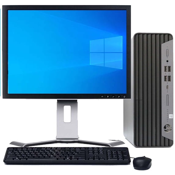 Restored HP ProDesk G4 Desktop Computer | Windows 11 Pro | Intel i3 8th gen Processor | 8GB RAM | 128GB SSD | 17" LCD (Refurbished)