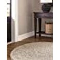 thumbnail image 5 of Unique Loom 3127990 6 x 6 ft. Solid Shag Round Rug, Taupe, 5 of 5