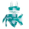 thumbnail image 2 of LYMAYTER Womens Tie-Dye Swimsuit 3PCS Halter Top Triangle Bikini Set with Cover up Skirt Beach Bathing Suits, 2 of 11