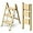 Multicolor, variant on 3 Step Ladder,Aluminum Lightweight Folding 3 Step Stool with Anti-Slip Wide Pedal,330lbs Capacity Step Ladder for Household,Kitchen,Office - Gold