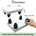 thumbnail image 6 of Wood Riser for Display, Distressed Wooden Pedestal Stand for Decoration, Farmhouse Display Tray for Home Clearance, Bathroom Decor, Living room Decor and Kitchen Counter Decor (White & Black), 6 of 7