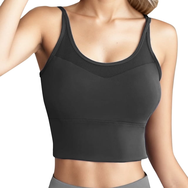 Aayomet Bras for Women No Underwire High Intensity Tank Top (Black, S)