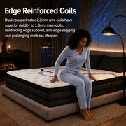 GREOO Queen Mattress 12 Hybrid Mattress in a Box Gel Memory Foam and Pocket Springs with Motion Isolation, Medium Firm, Pressure Relief, CertiPUR-US® Certified Inner Foam