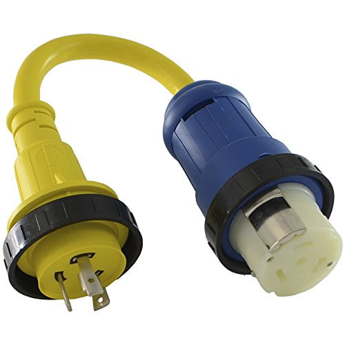 Conntek Marine Shore Pigtail Adapter Cord 30 Amp Shore Male Plug To 50 Amp 125250 Volt Shore
