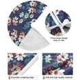 thumbnail image 2 of FMSHPON Vintage Flower Xmas Christmas Tree Skirt Stand Mat for Holiday Party Decoration Indoor Outdoor 48 inches, 2 of 6