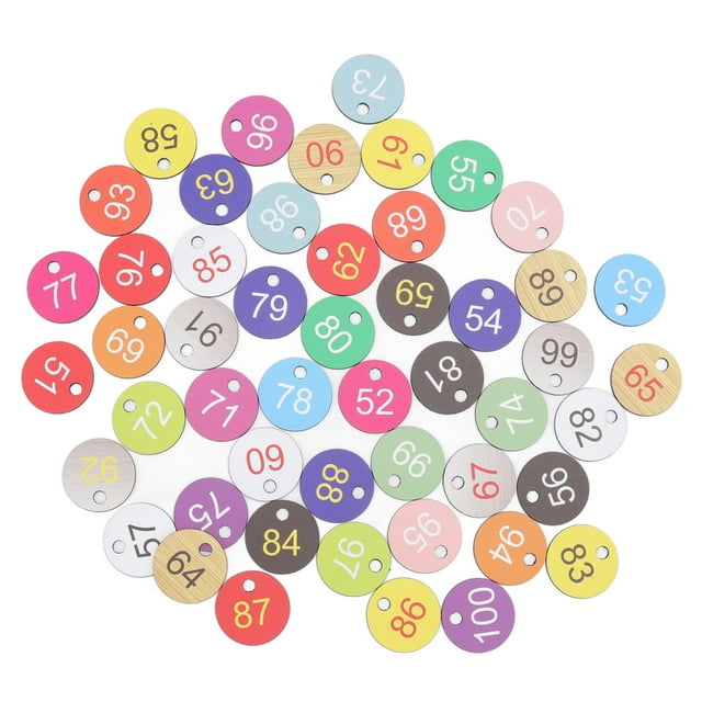 Oubit Étiquettes Rondes en Plastique, 50 Pcs Étiquettes Rondes en Plastique de Qualité Supérieure