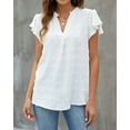 thumbnail image 3 of Fantaslook Blouses for Women Dressy V Neck Ruffle Sleeve Summer Tops Casual Flowy Shirts, 3 of 9