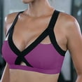 thumbnail image 2 of B91xZ Sheer Mesh Demi Underwire Bra Contour Wireless Seamless Bralette,Purple XL, 2 of 5