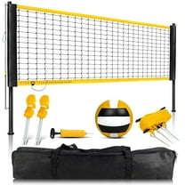CureCalor Volleyball Net Set, 32*8 Feets, 3 Heights Adjustable for Beach Backyard, PU Volleyball with Carrying Bag and Pump