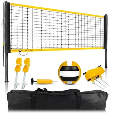 CureCalor Volleyball Net Set, 32*8 Feets, 3 Heights Adjustable for Beach Backyard, PU Volleyball with Carrying Bag and Pump