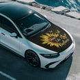 thumbnail image 4 of Uorisanigo Butterfly Sunflower Car Hood Cover Fashion Portable Car Bonnet Banner Soft Decoration Hood Wrap Suitable Most Automotive Pickup Sedans Trucks SUVs Car Accessories, 4 of 7