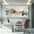 thumbnail image 5 of Minimalist Home Decor Beige and Grey Pictures Wall Art Modern Geometric Poster Line Art Big Painting for Living Room Home Hotel 29x58 Inch, 5 of 8