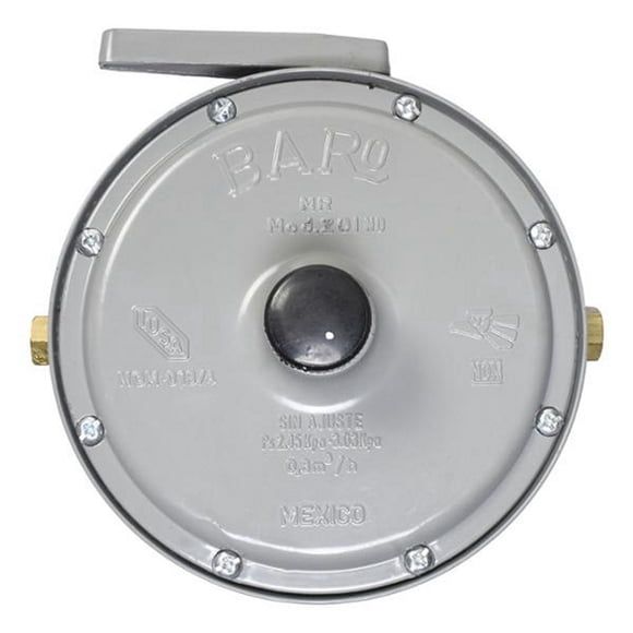 regulador 2 vías para gas lp 3/8 de pulgada gris iusa