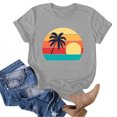 thumbnail image 5 of Blusa informal de manga corta con cuello redondo y estampado de verano a la moda para mujer Pompotops  hfajkhk135478, 5 of 5
