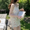 thumbnail image 5 of Pijamas de algodón puro para mujer, pijamas con tirantes, almohadilla para el pecho, estilo puro deseo extraíble, ropa Sexy para el hogar, 5 of 5