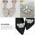 thumbnail image 4 of MasteelfCA 1 Pair Lady Leather Shoes Buckles Crystal Butterflies Flower Shoe Decorations, 4 of 8