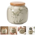 thumbnail image 2 of 2pcs Ceramic Tea Jars Decorative Sealing Containers Panda Design Loose Leaf Tea Holders, 2 of 9