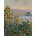 thumbnail image 2 of Claude Monet 20x24 Black Ornate Framed Double Matted Museum Art Print Titled: Flower Beds at Vetheuil (1881), 2 of 5