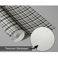 thumbnail image 6 of S4Sassy Self Adhesive Wallpaper, Beige Plaid Check Wallpaper, Removable DIY Vinyl Wall Covering, Textured Peel and Stick Contact Paper for Entryway Accent Wall, Easy Home Decor Solution (25"x360"), 6 of 9
