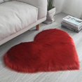 thumbnail image 1 of Alfombra de corazón para dormitorio, alfombra esponjosa en forma de corazón, 1 of 2