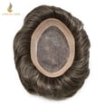 thumbnail image 6 of Lyrical Hair Toupee for Men Fine Mono Mens Toupee Human Hair Replacement Systems Monofilament with NPU Hairpiece for Man Black Brown Blonde Gray Hair Wig Unit, 6 of 6