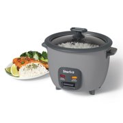 Starfrit 10-Cup 400-Watt Electric Rice Cooker with Non-Stick, PFAS-Free Ceramic Pot, Gray, 024739-001-0000