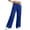 Blue, variant on KIHOUT Womens Wide Leg Sweatpants with Pockets Elastic Waistband Solid Color Casual Lounge Pants Baggy Straight Leg Long Trousers