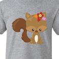 thumbnail image 4 of Inktastic Cute Squirrel, Squirrel With Flowers, Fluffy Tail Youth T-Shirt, 4 of 5