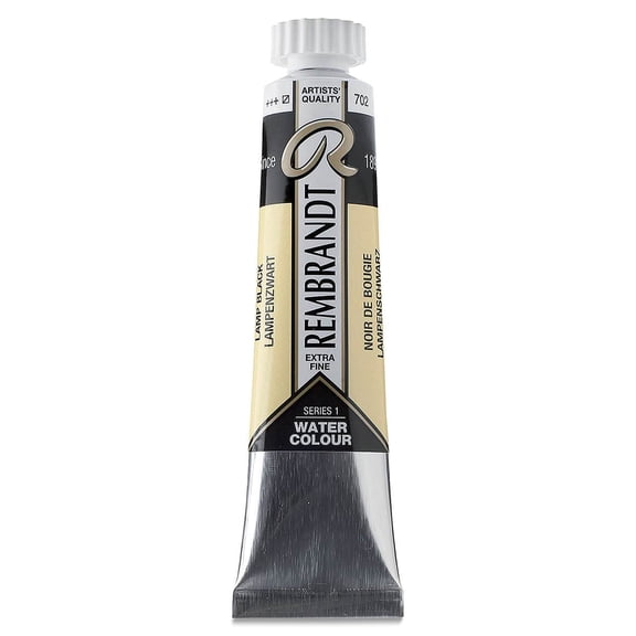Rembrandt Artist Watercolors - Lamp Black, 20 ml Tube