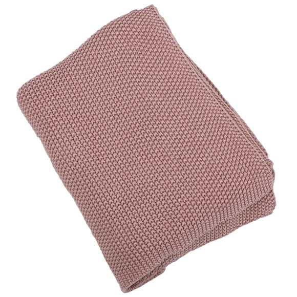 ArtMaison Canada, Maroon Moss Stitch Wash Cotton Knitted Hand Throw, 50x60 Inch | Blanket for Couch Bed Soft Cozy Machine Washable Sofa Knit Blankets