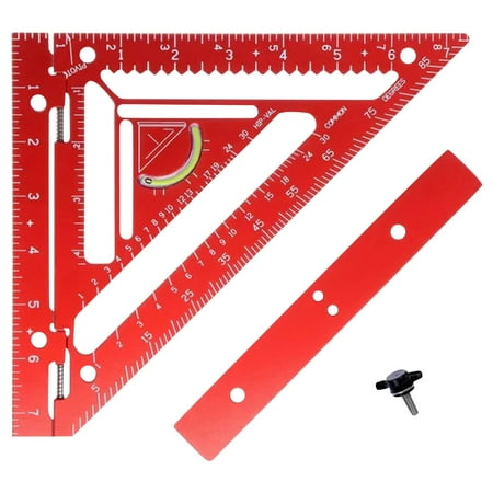 

ZHAOJ005 Innovative Rafter Square Tool - Aluminum Alloy Triangle Ruler with Jig Block High Precision Measuring Instrument for Carpentry & Architectural Needs