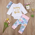 thumbnail image 2 of Qiylii Baby 3PCS Outfit Set Long Sleeve Letter Top+Long Colorful Pant+Headband, 2 of 8