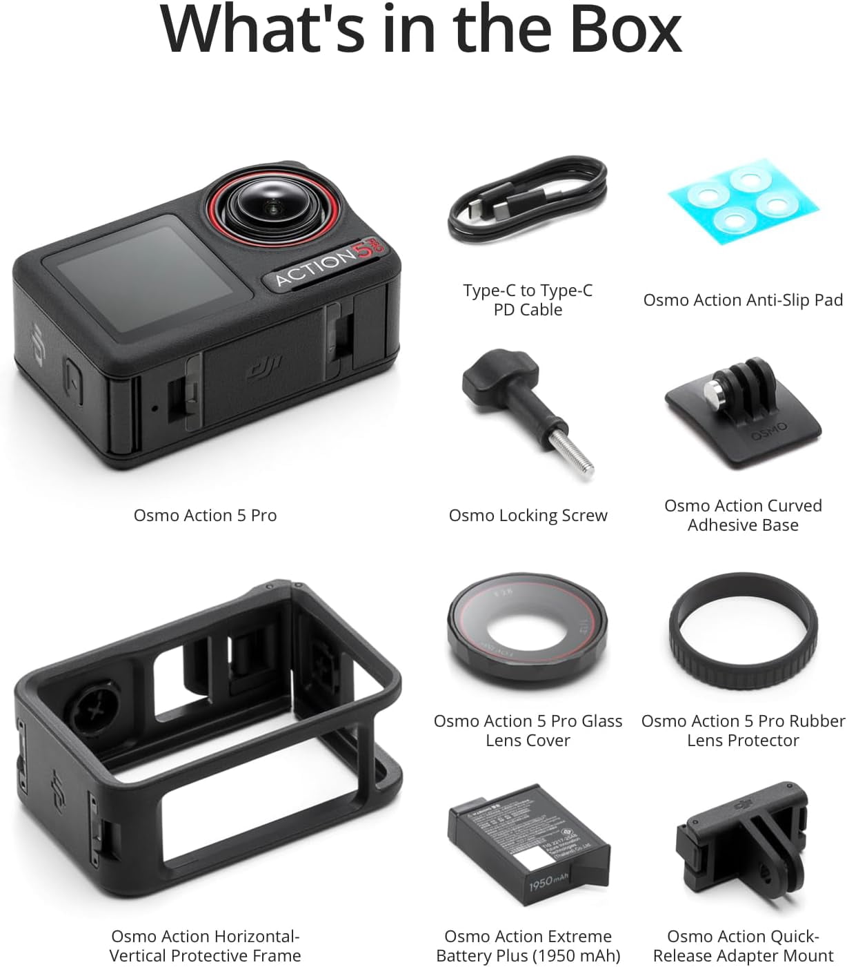 DJI Osmo Action 5 Pro Essential Combo, Waterproof Action Camera with 1/1.3" Sensor, 4K/120fps Video, Subject Tracking, Stabilization, Dual OLED Touchs