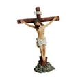 thumbnail image 1 of Cruz de Jesús, regalo religioso para el hogar, adorno para capilla, cruz de resina de 7.87 pulgadas de alto para dormitorio, sala de estar, inauguraci, 1 of 9