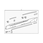 Genuine OE Lexus Rocker Molding - 75860-24040-C0